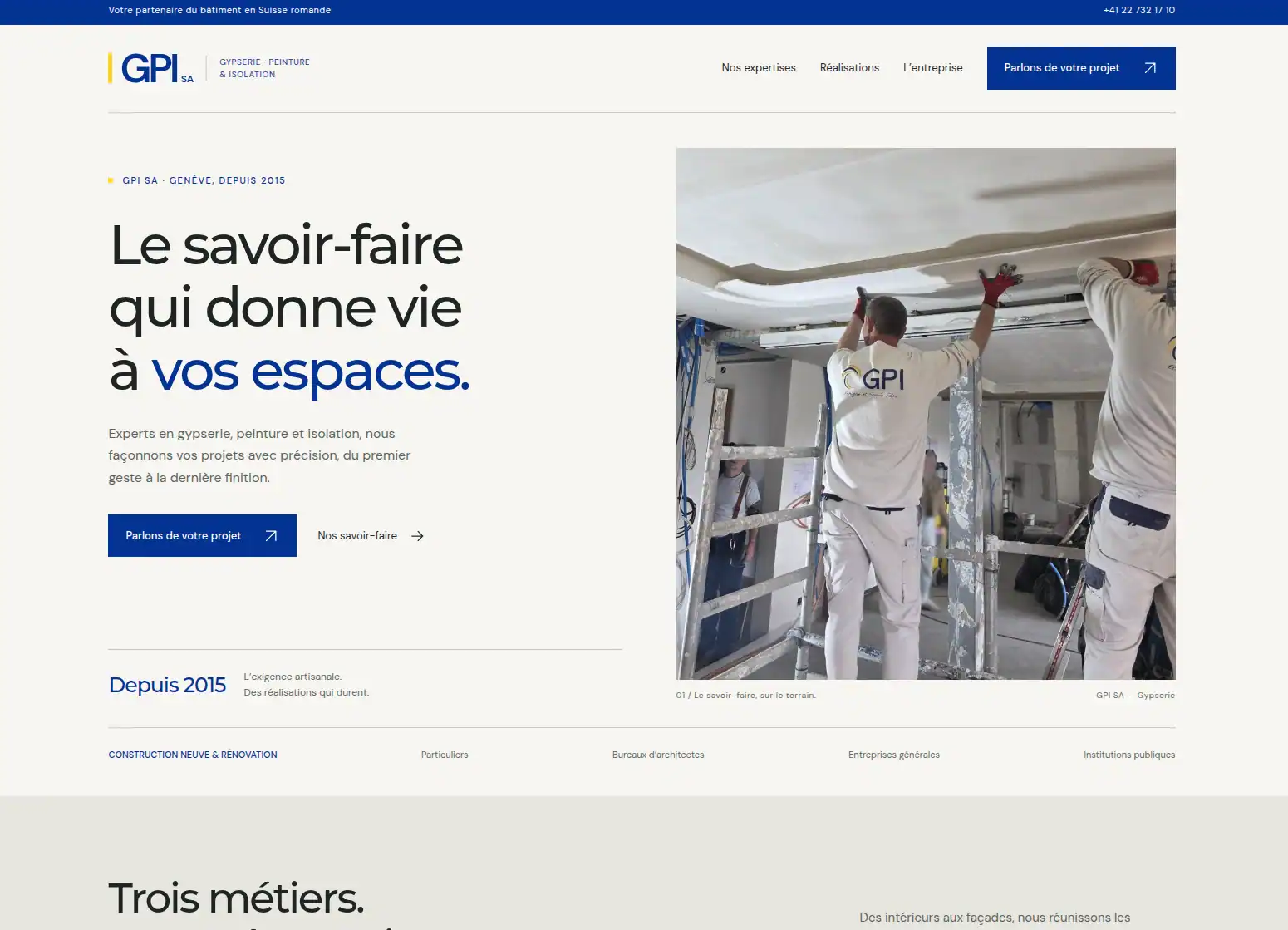 Capture du site de GPI
