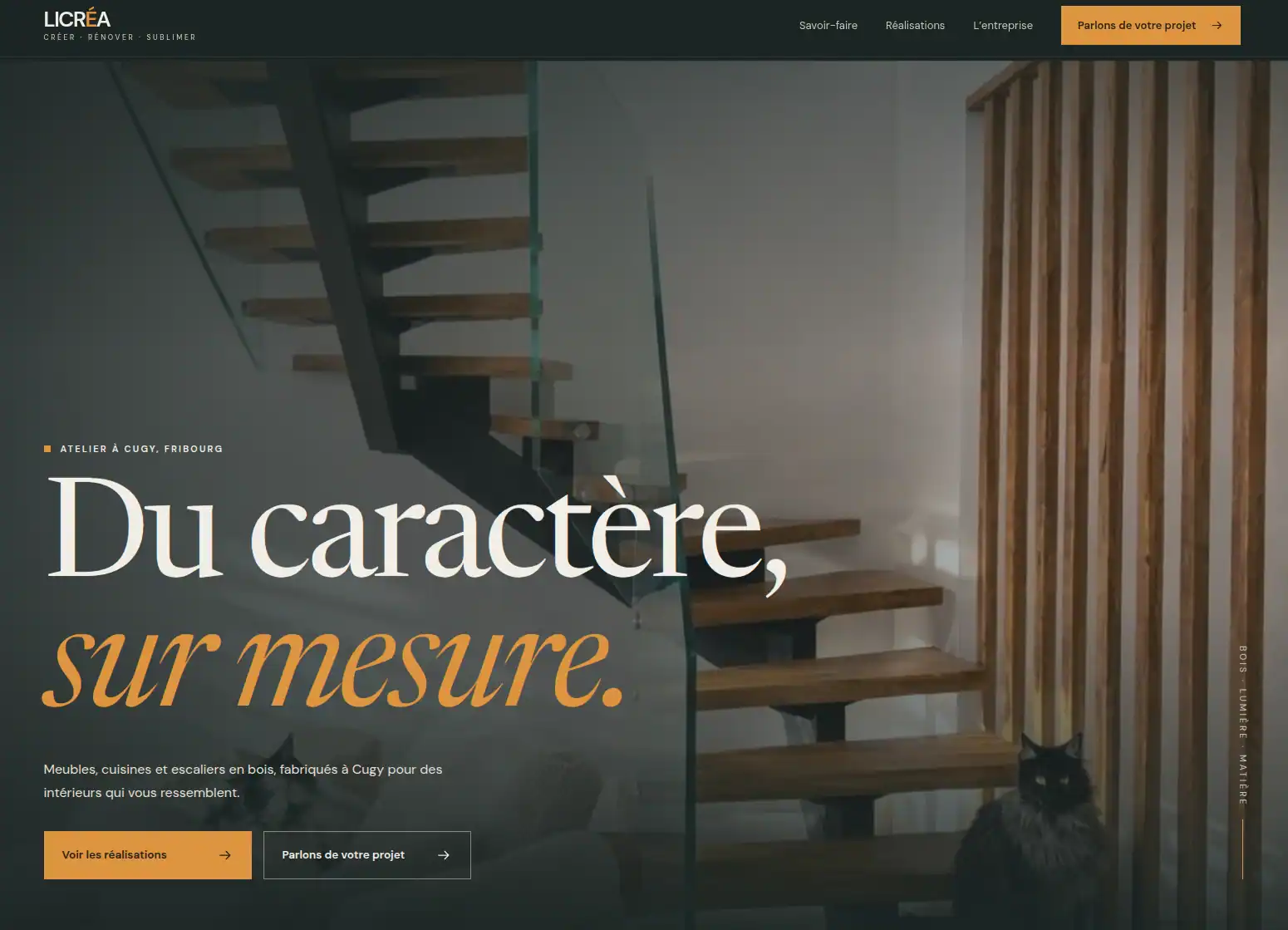 Capture du site de LICREA