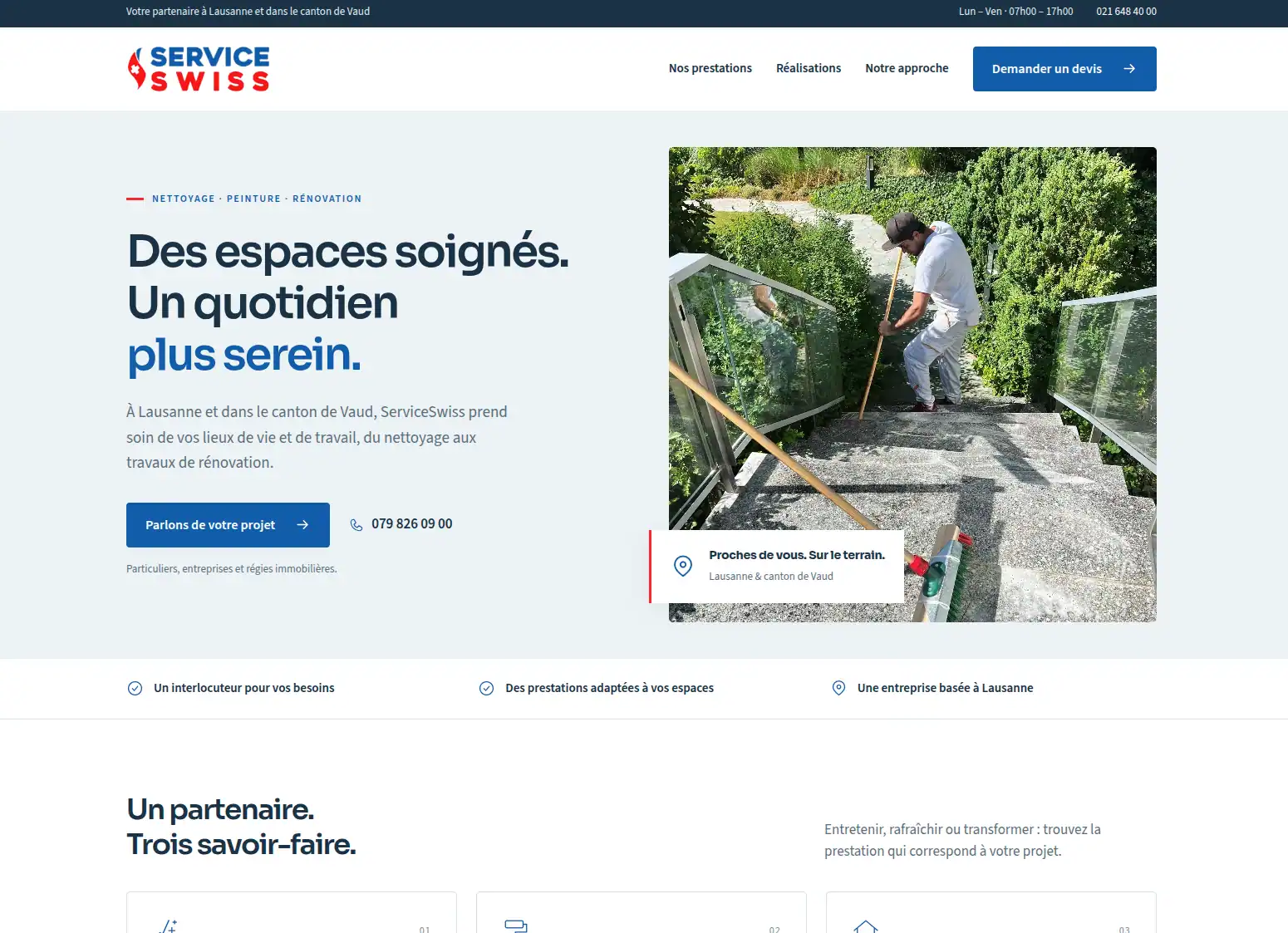 Capture du site de Serviswiss